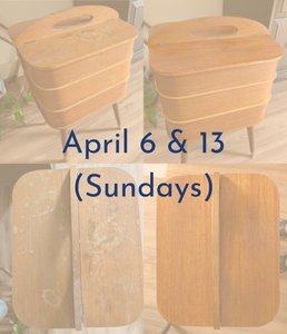 Furniture restoration workshop - April 6 & 13 (Sundays)